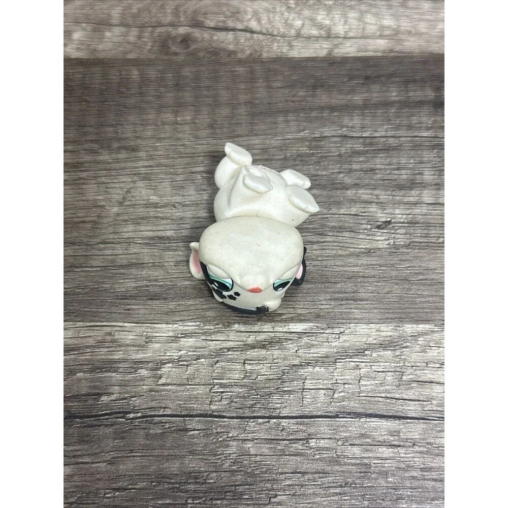 littlest pet shop black white hamster figure rare